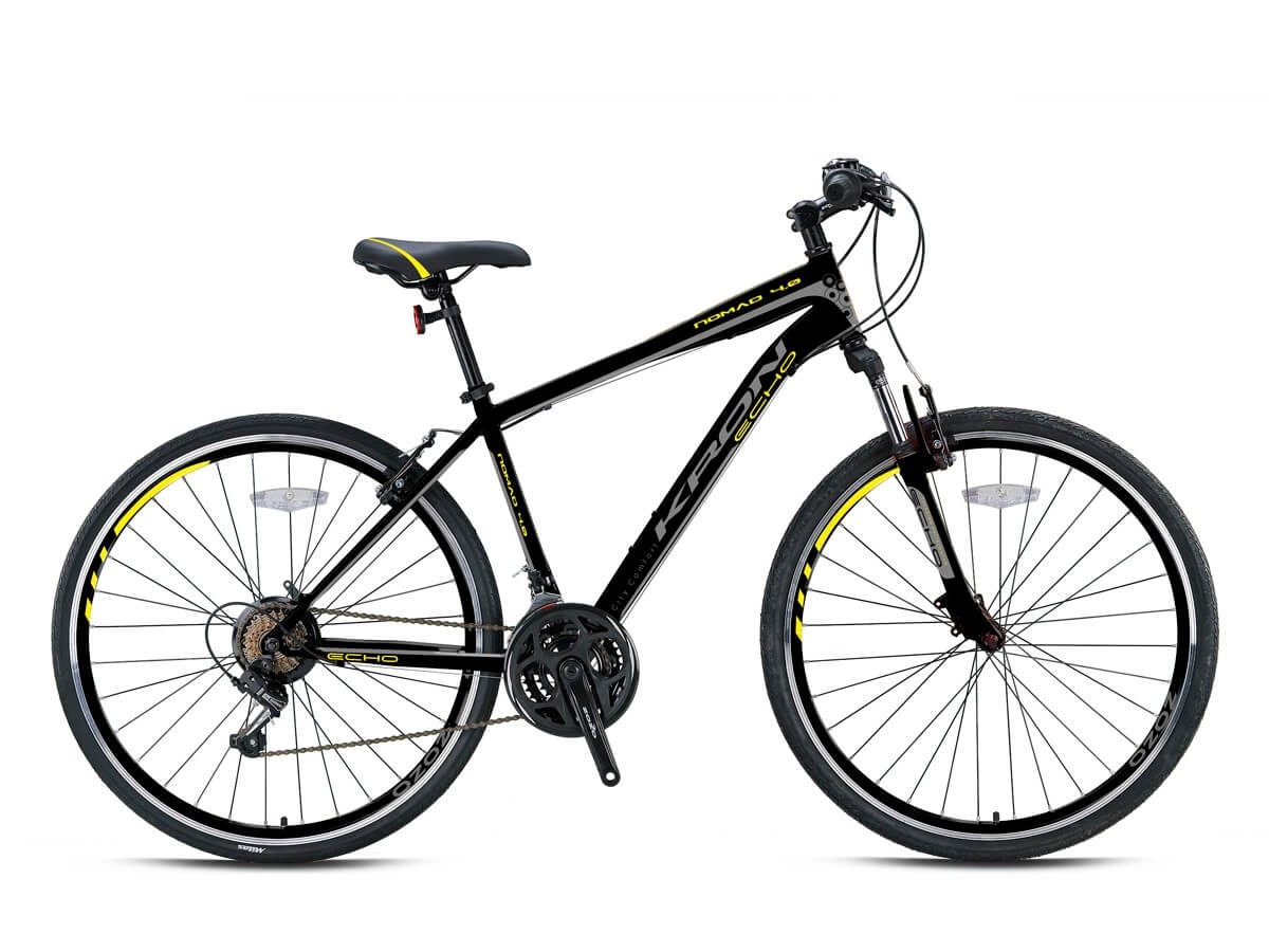 ΠΟΔ/ΤΟ KRON NOMAD 4.0 28 18 21SP V.B. MATT BLACK-LIGHT YELLOW/GREY