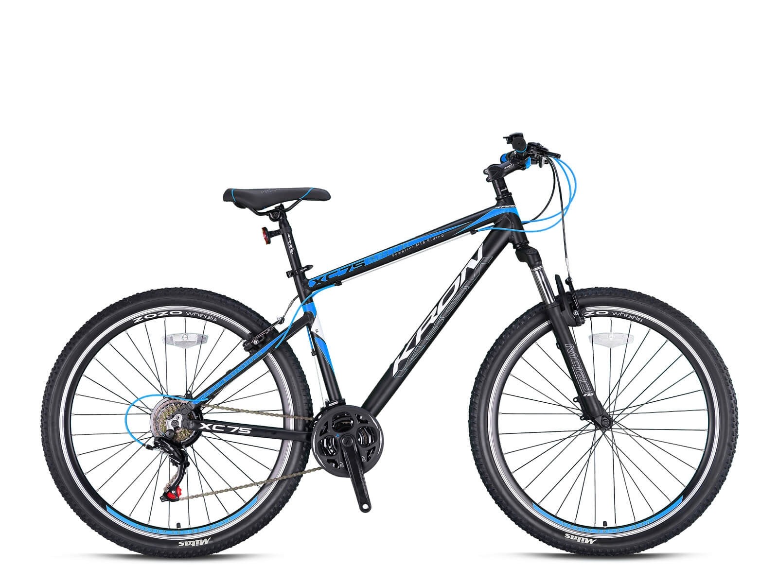 KRON XC 75 26 21SP V B  MATT BLACK-BLUE/WHITE