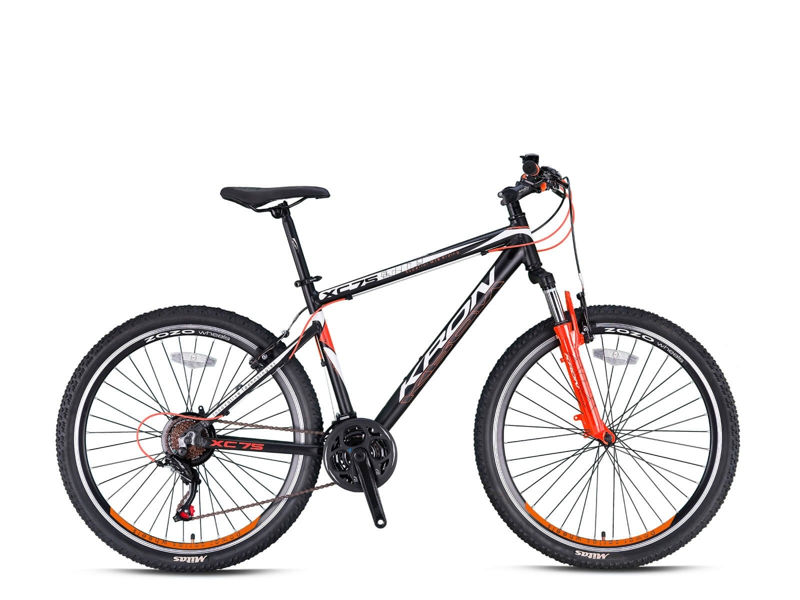 KRON XC 75 26 21SP V B  MATT BLACK-ORANGE/WHITE