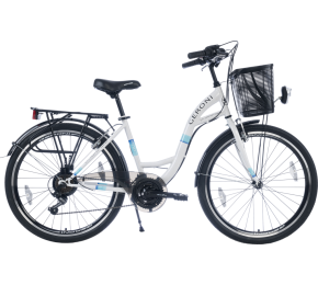 ΠΟΔ/ΤΟ GERONI SIRIO 26 CITY 21SP. V.B. MICROSHIFT WHITE-LIGHT TURQUOISE/WHITE